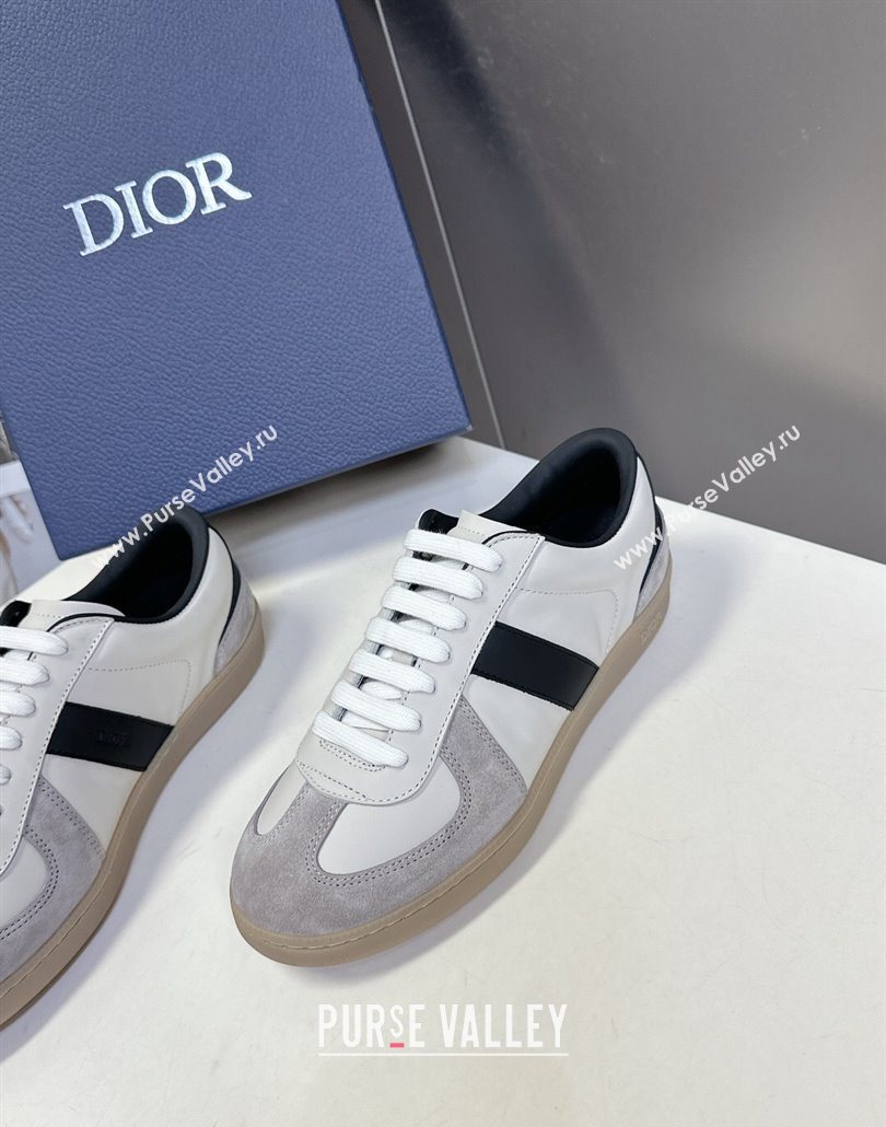 Dior B01 Matchpoint Sneakers in Calfskin and Suede Black/White 2025 (HQG-250605036)