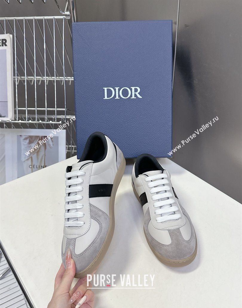 Dior B01 Matchpoint Sneakers in Calfskin and Suede Black/White 2025 (HQG-250605036)