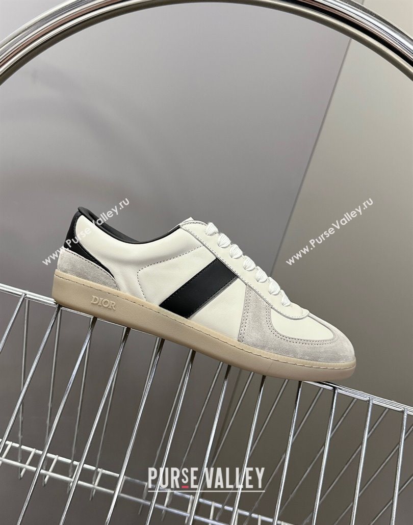 Dior B01 Matchpoint Sneakers in Calfskin and Suede Black/White 2025 (HQG-250605036)