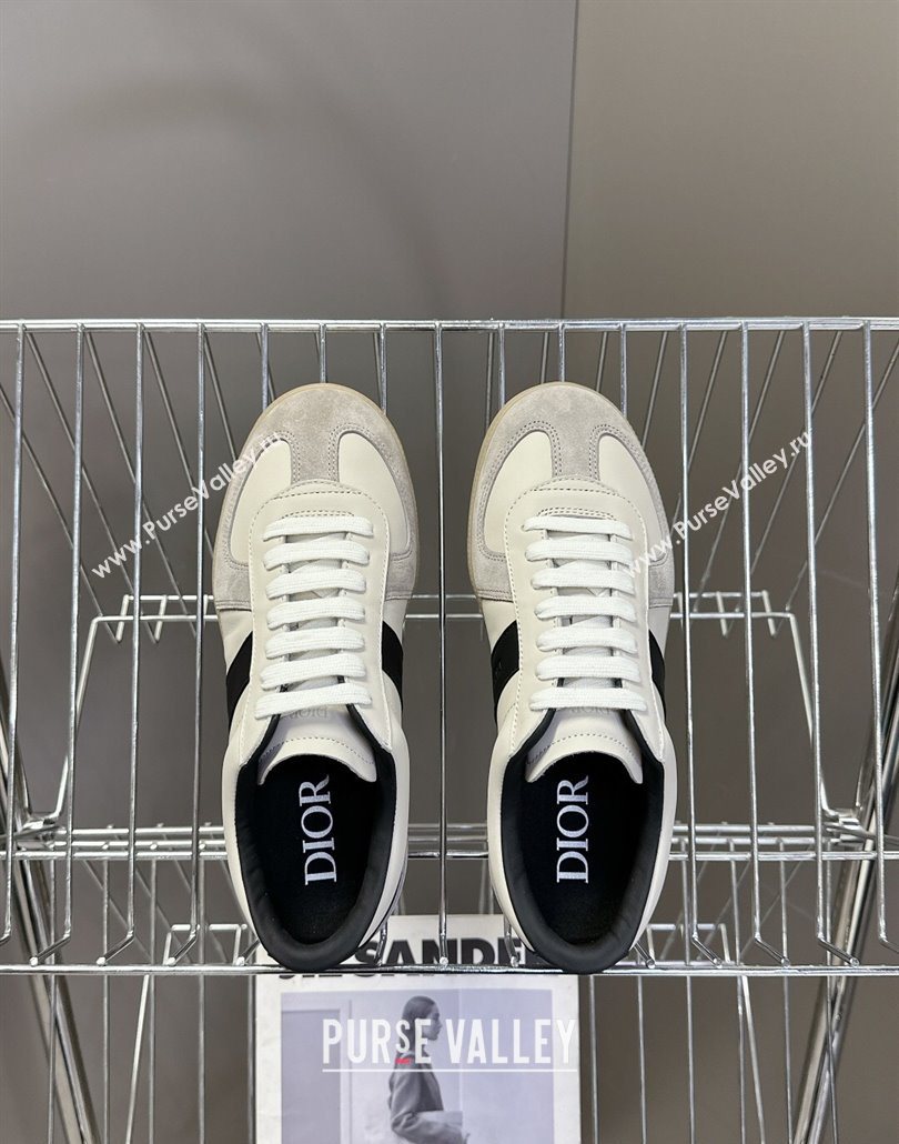 Dior B01 Matchpoint Sneakers in Calfskin and Suede Black/White 2025 (HQG-250605036)