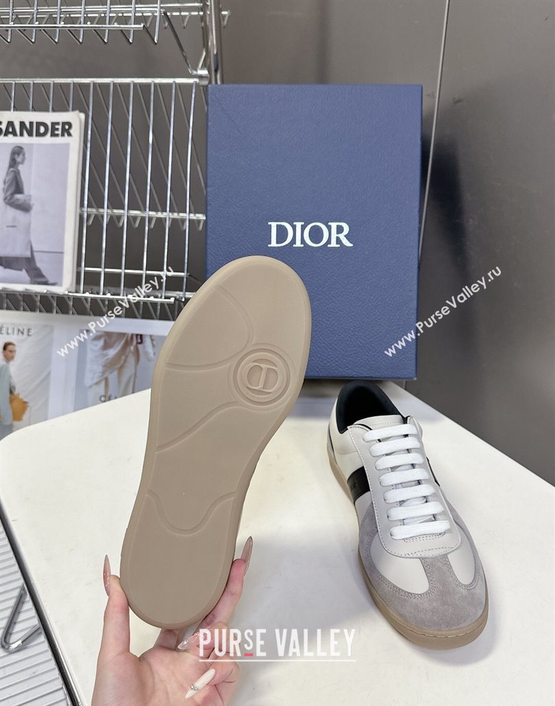 Dior B01 Matchpoint Sneakers in Calfskin and Suede Black/White 2025 (HQG-250605036)
