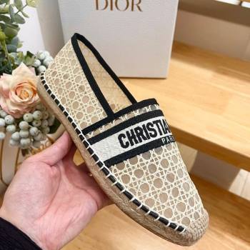 Dior Granville Espadrilles Flat in Cannage Mesh Beige 2025 0605 (MD-250605041)