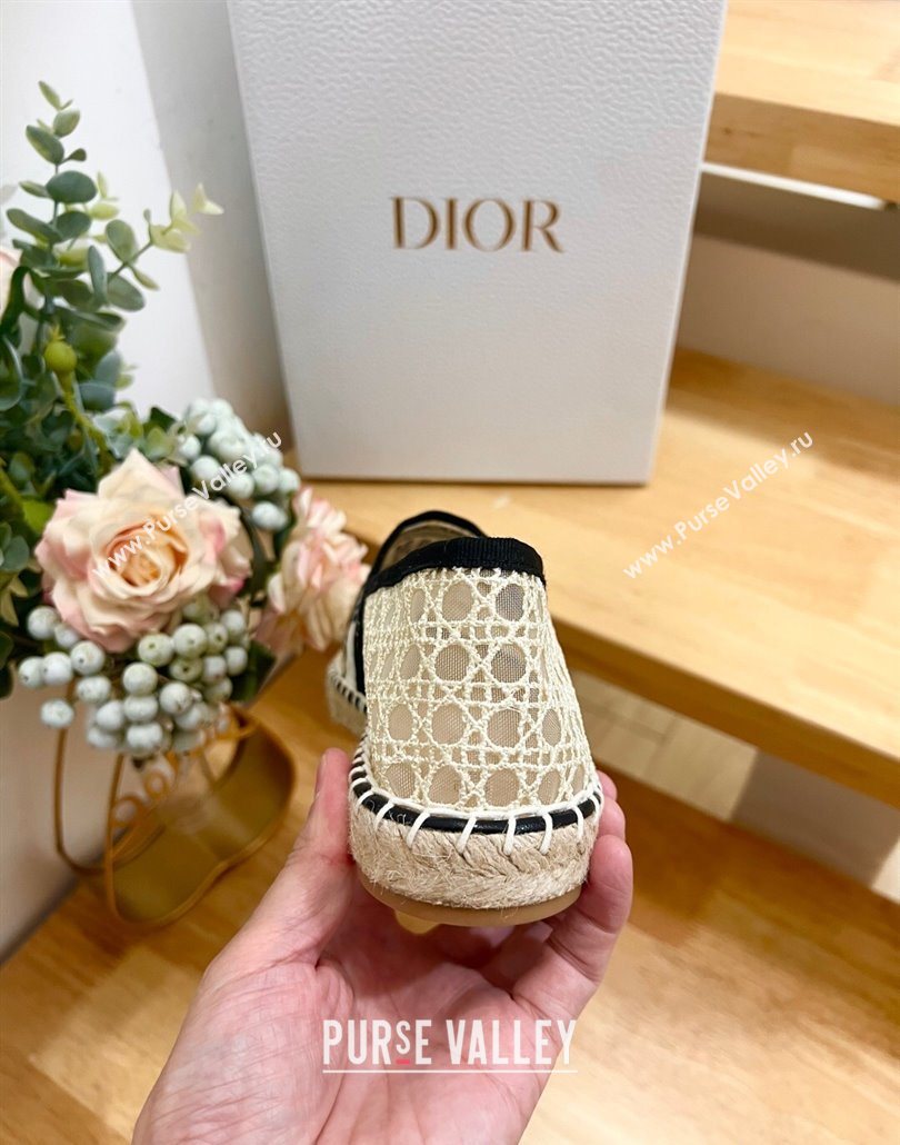 Dior Granville Espadrilles Flat in Cannage Mesh Beige 2025 0605 (MD-250605041)