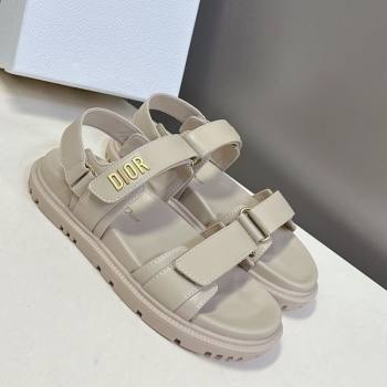 Dior Dioract Flat Strap Sandals in Calfskin Leather Grey 2025 0605 (MD-250605054)