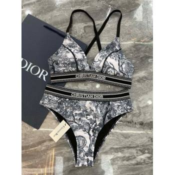 Dior Two-Pieces Swimwear Black/White 2025 0313 (SHI-250313059)