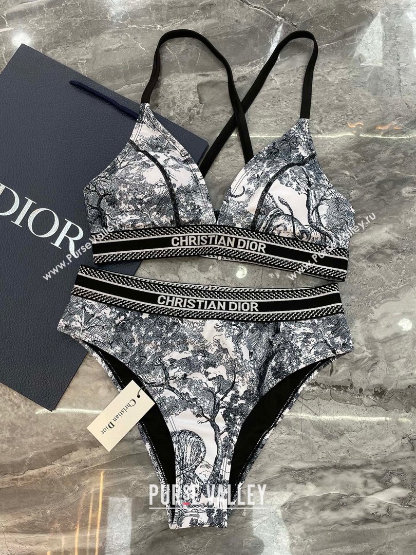 Dior Two-Pieces Swimwear Black/White 2025 0313 (SHI-250313059)