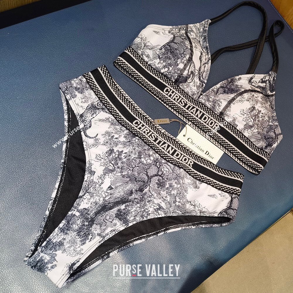 Dior Two-Pieces Swimwear Black/White 2025 0313 (SHI-250313059)