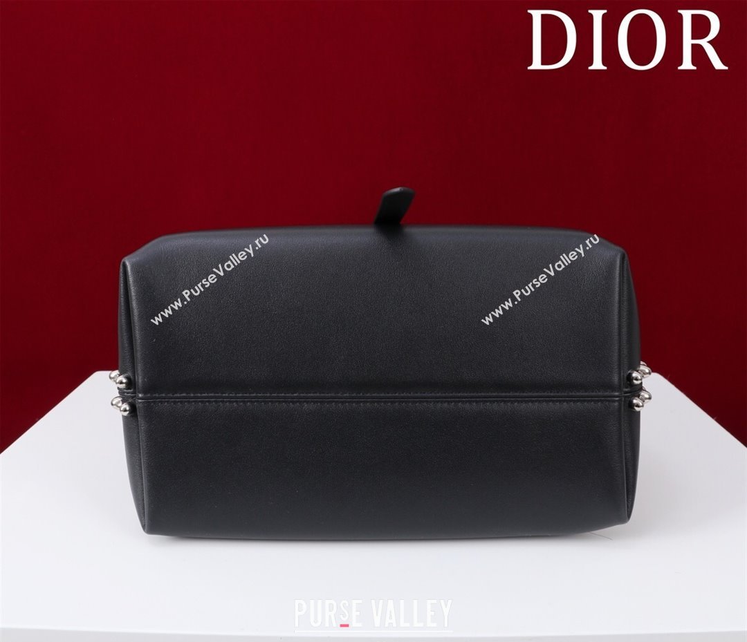 Dior Small Toujours Bag in Black Calfskin Leather with Studs Trim 2025 M1188 (XXG-250403101)