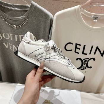 Dior D-Sketch Sneakers in Nylon and Calfskin with Signature White 2025 (MD-250425003)