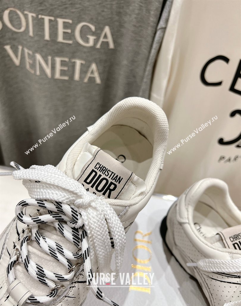 Dior D-Sketch Sneakers in Nylon and Calfskin with Signature White 2025 (MD-250425003)