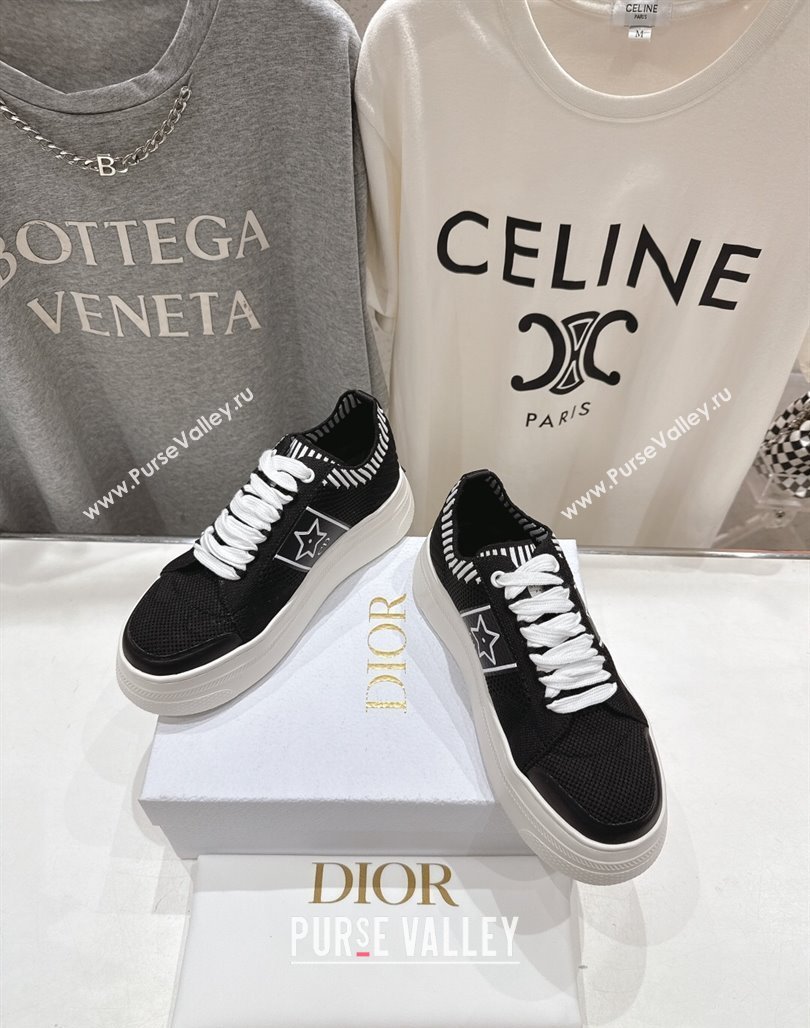 Dior Star Platform Sneakers in Technical Mesh Black 2025 (MD-250425010)