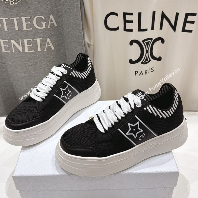 Dior Star Platform Sneakers in Technical Mesh Black 2025 (MD-250425010)