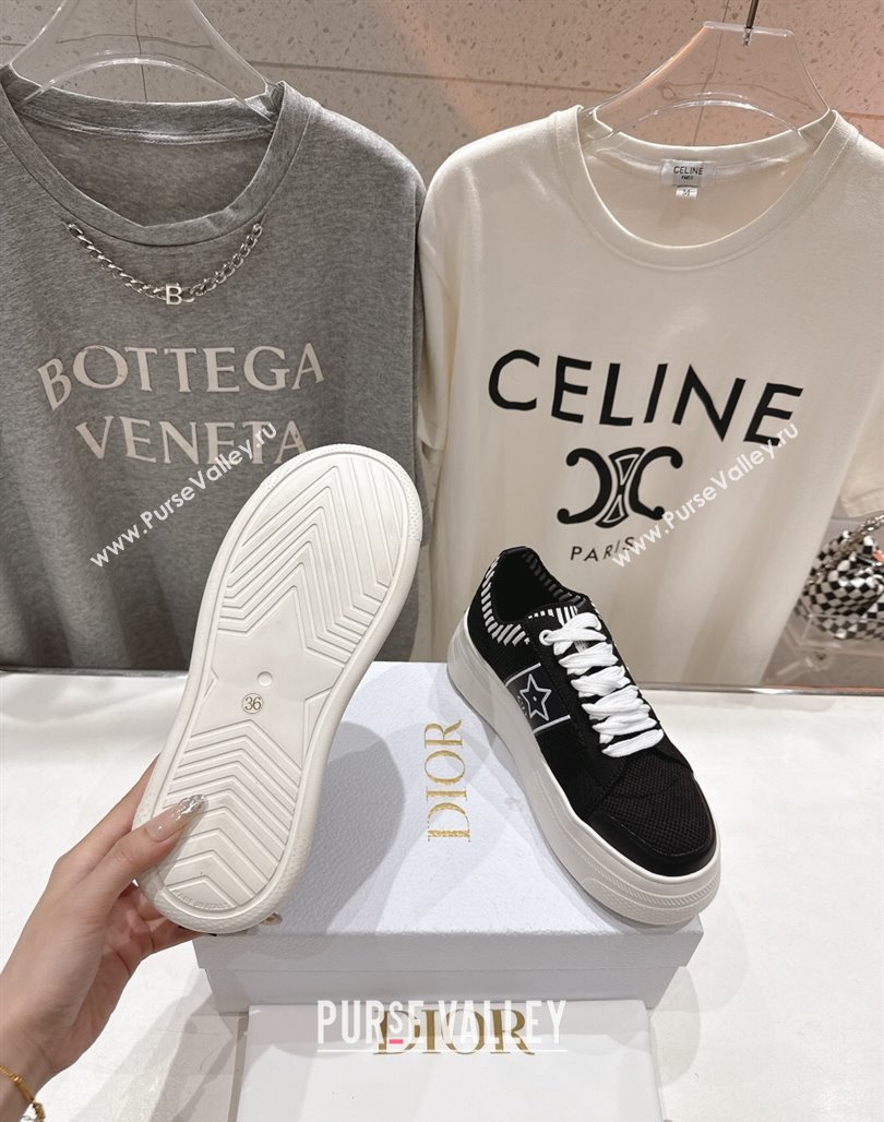 Dior Star Platform Sneakers in Technical Mesh Black 2025 (MD-250425010)