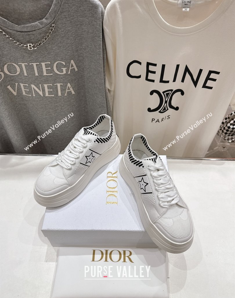 Dior Star Platform Sneakers in Technical Mesh White 2025 (MD-250425012)