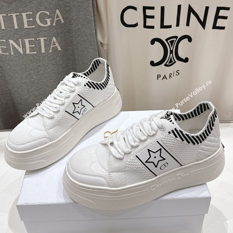 Dior Star Platform Sneakers in Technical Mesh White 2025 (MD-250425012)