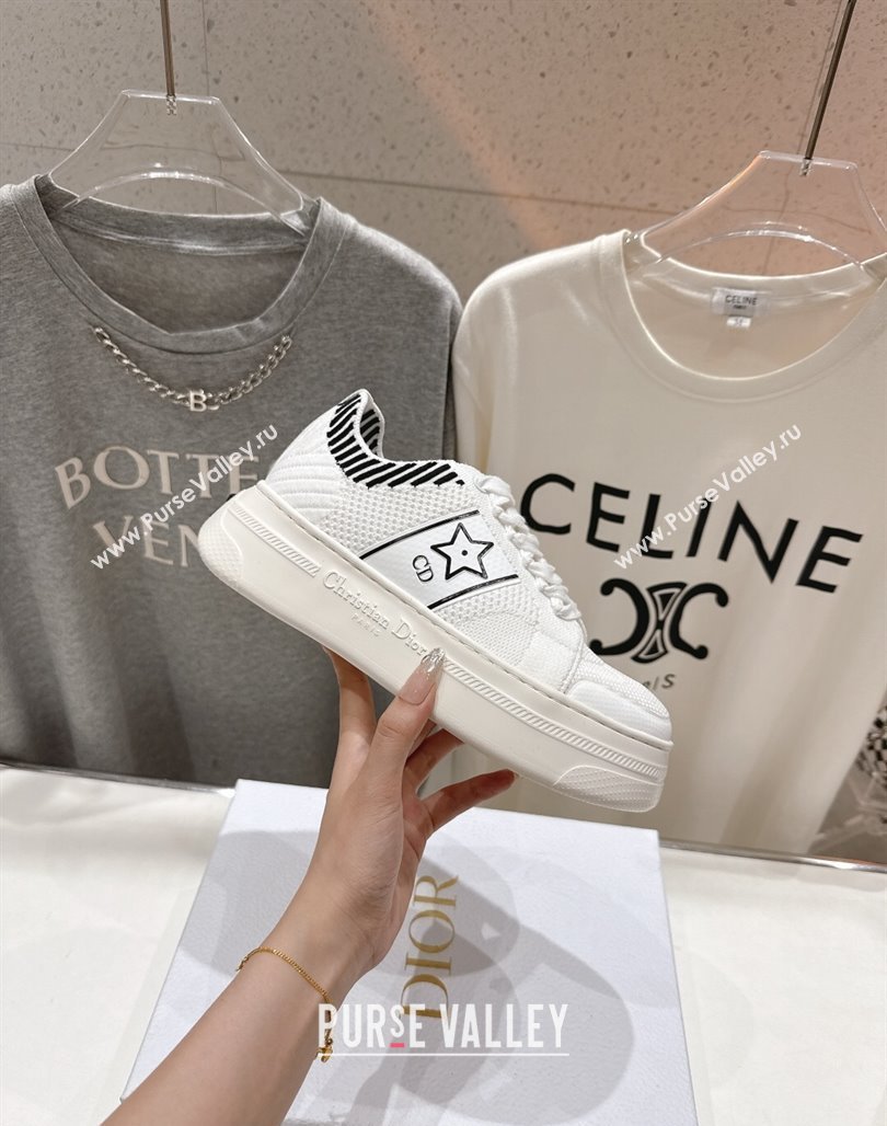 Dior Star Platform Sneakers in Technical Mesh White 2025 (MD-250425012)