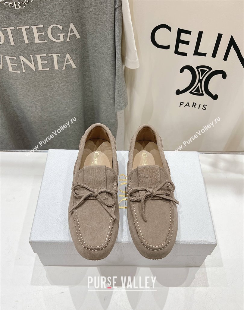 Dior Miss Dior Street Loafers in Suede Grey 2025 (MD-250425124)