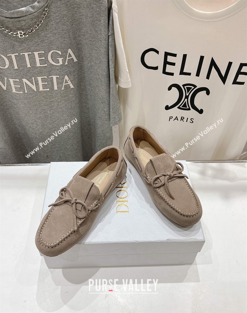 Dior Miss Dior Street Loafers in Suede Grey 2025 (MD-250425124)