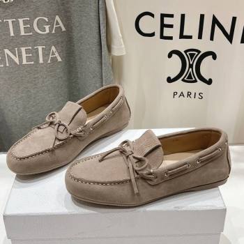 Dior Miss Dior Street Loafers in Suede Grey 2025 (MD-250425124)