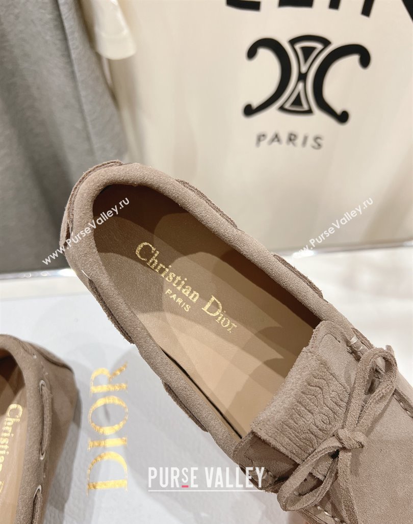 Dior Miss Dior Street Loafers in Suede Grey 2025 (MD-250425124)