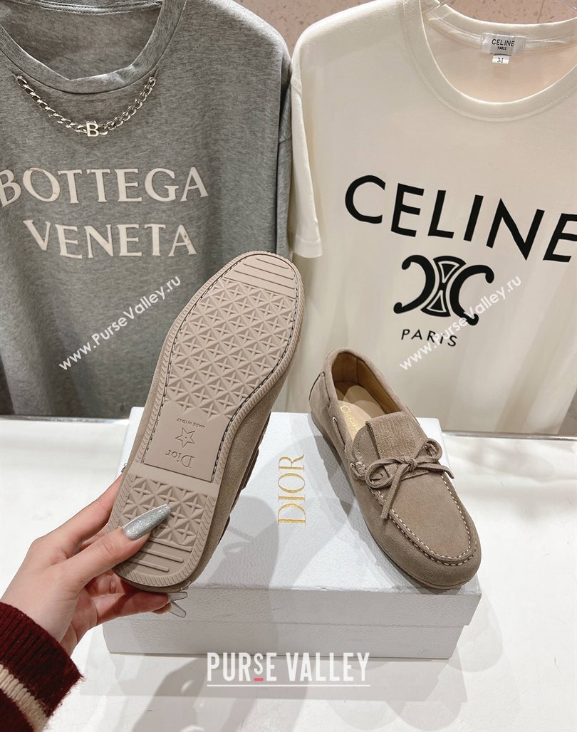 Dior Miss Dior Street Loafers in Suede Grey 2025 (MD-250425124)