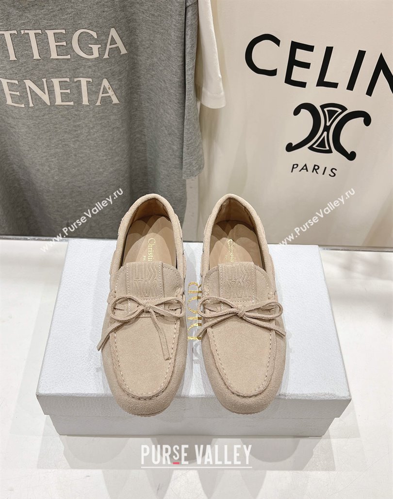 Dior Miss Dior Street Loafers in Suede Beige 2025 (MD-250425125)
