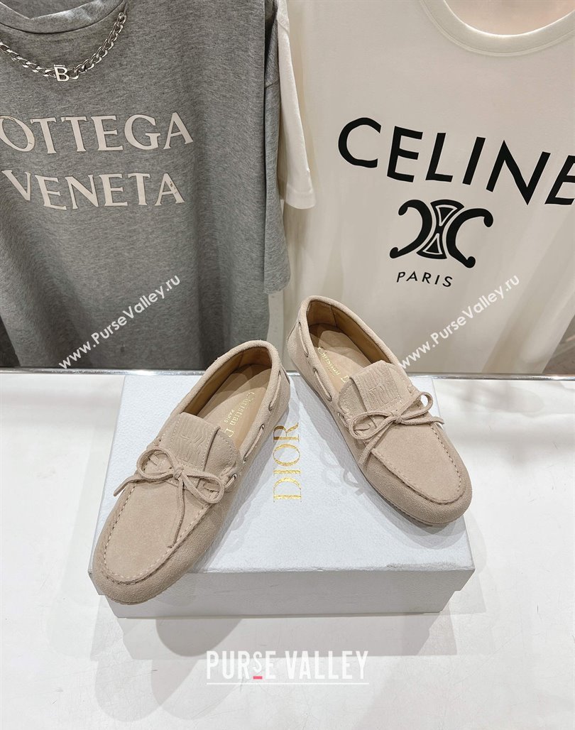 Dior Miss Dior Street Loafers in Suede Beige 2025 (MD-250425125)