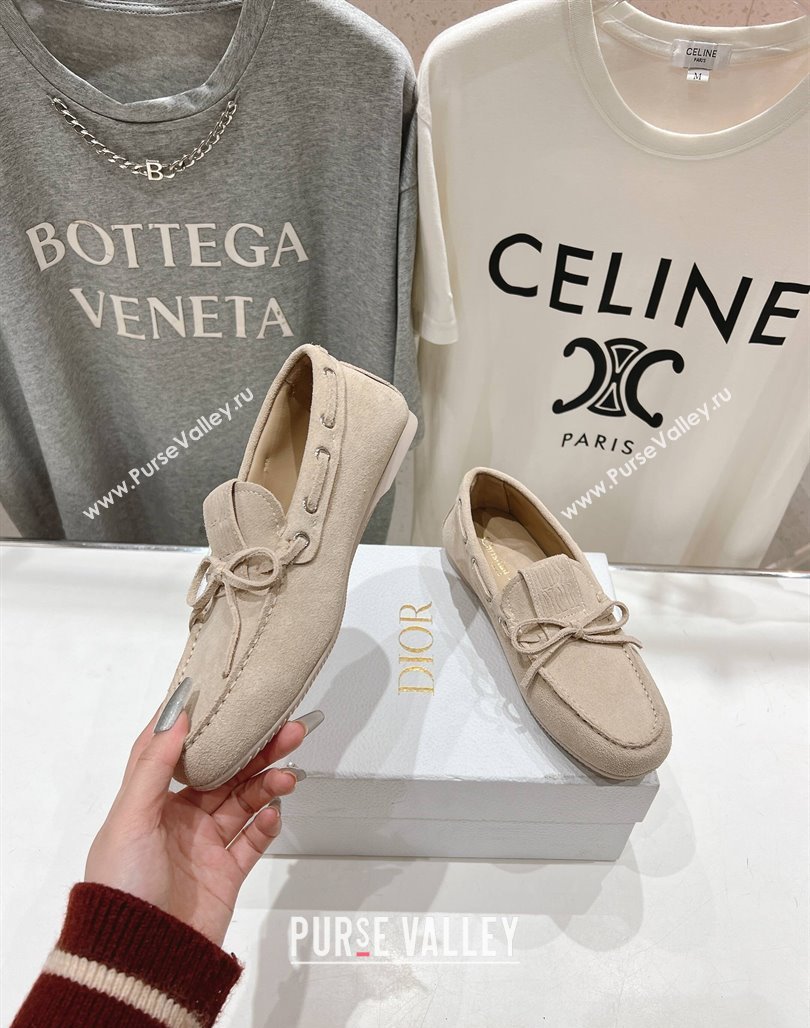 Dior Miss Dior Street Loafers in Suede Beige 2025 (MD-250425125)