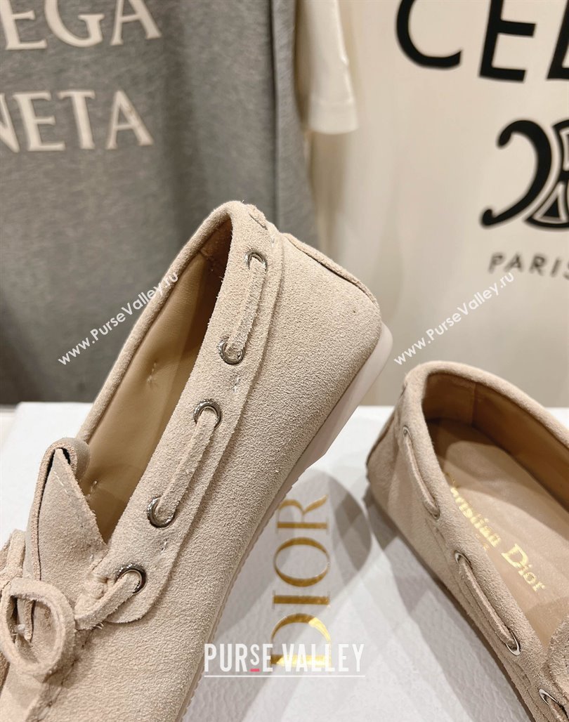 Dior Miss Dior Street Loafers in Suede Beige 2025 (MD-250425125)
