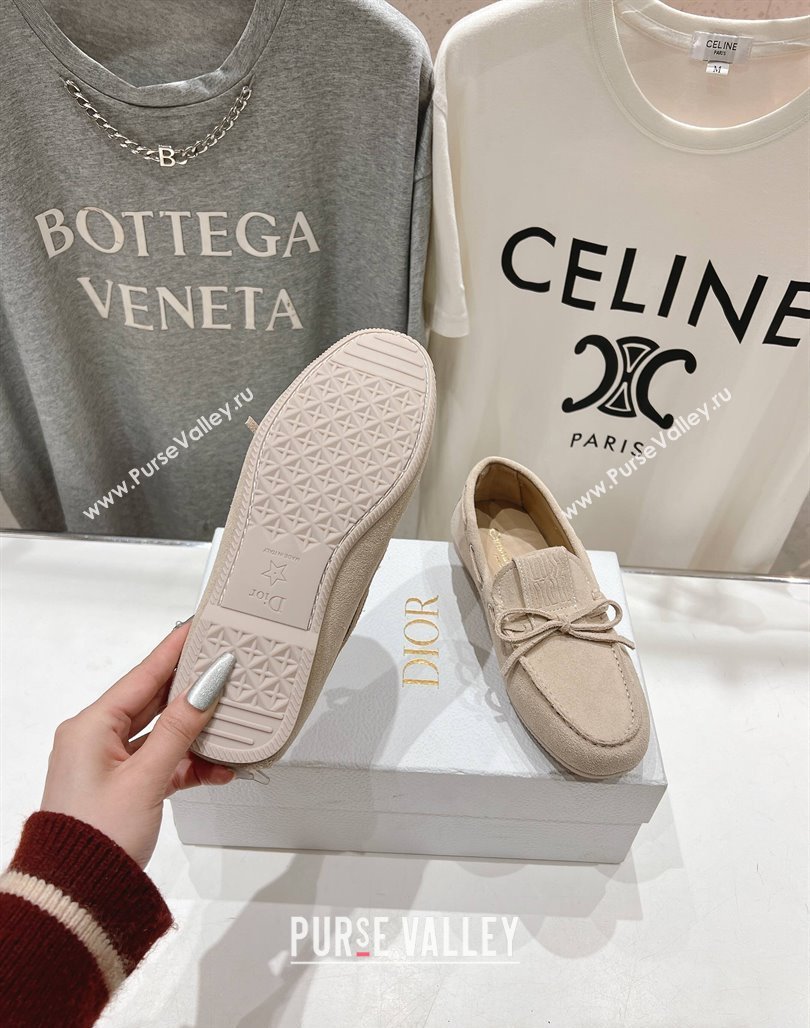Dior Miss Dior Street Loafers in Suede Beige 2025 (MD-250425125)