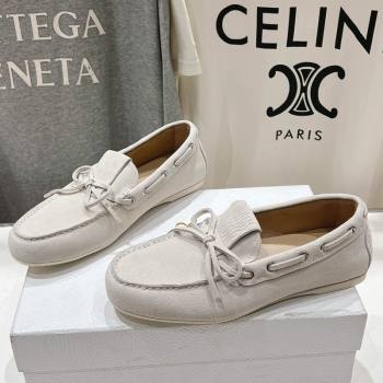 Dior Miss Dior Street Loafers in Suede White 2025 (MD-250425126)