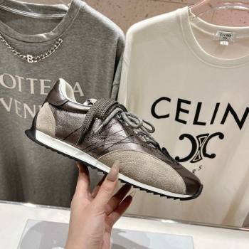 Dior D-Sketch Sneakers in Crinkled Lambskin and Laminated Calfskin with Signature Silver Grey 2025 (MD-250425002)