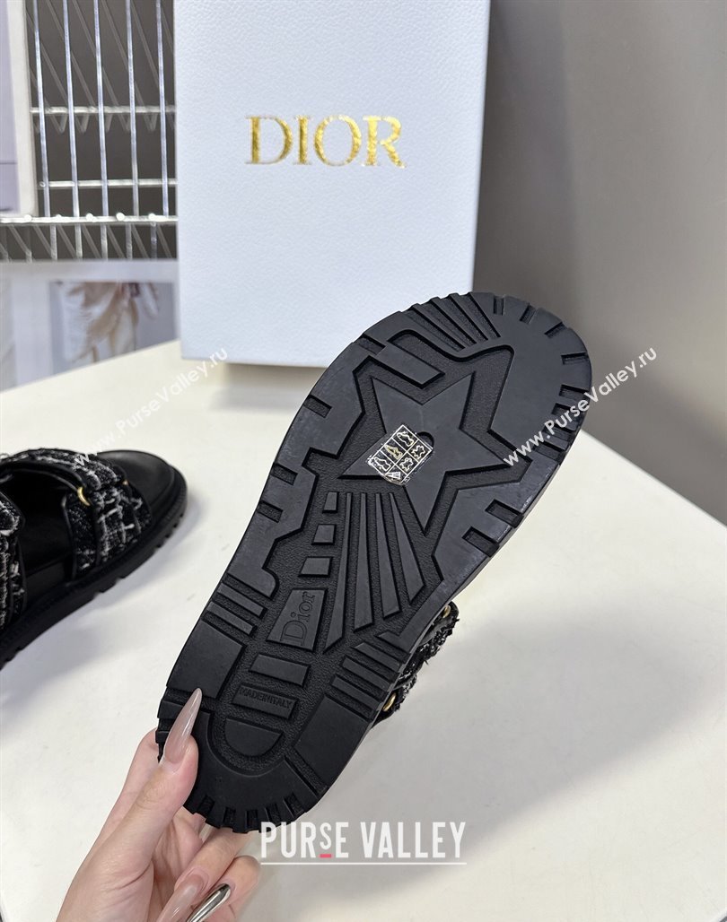 Dior Dioract Sandals in Cannage Tweed Black/White 2025 0425 (MD-250425041)