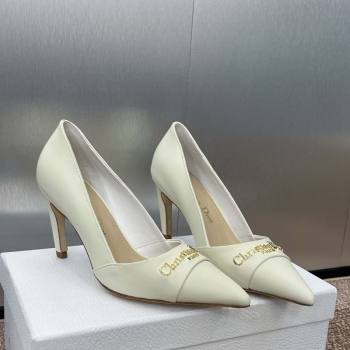 Dior My Dior Pumps 8cm in Supple Calfskin White 2025 (MD-250425015)