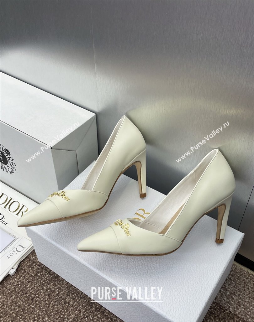 Dior My Dior Pumps 8cm in Supple Calfskin White 2025 (MD-250425015)