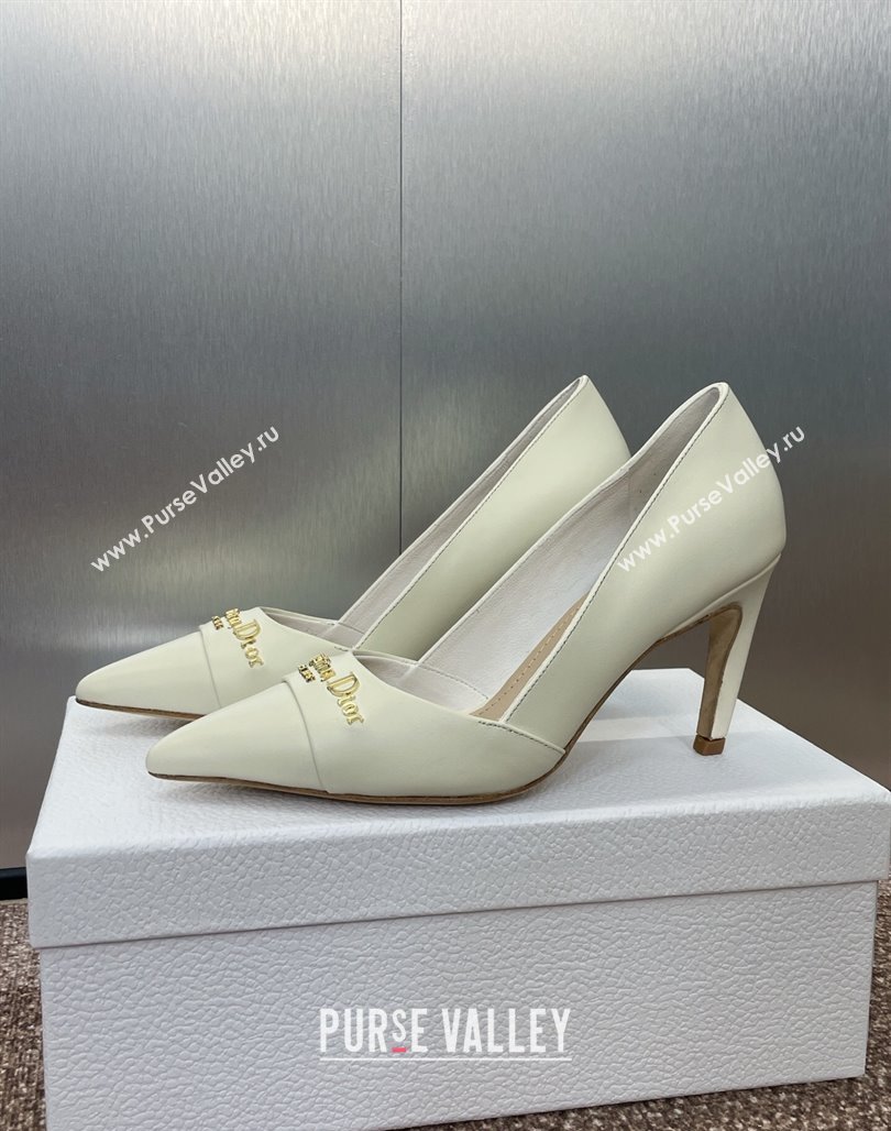 Dior My Dior Pumps 8cm in Supple Calfskin White 2025 (MD-250425015)