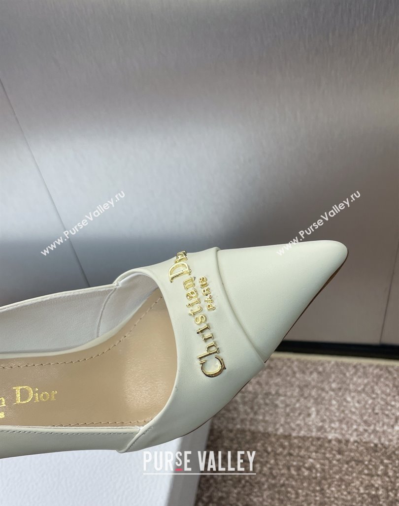 Dior My Dior Pumps 8cm in Supple Calfskin White 2025 (MD-250425015)