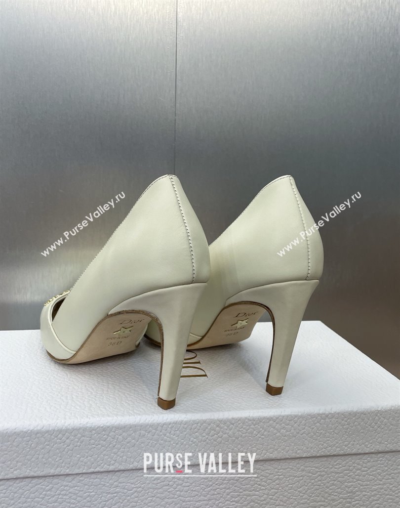 Dior My Dior Pumps 8cm in Supple Calfskin White 2025 (MD-250425015)