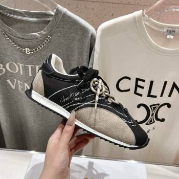 Dior D-Sketch Sneakers in Nylon and Calfskin with Signature Black 2025 (MD-250425001)