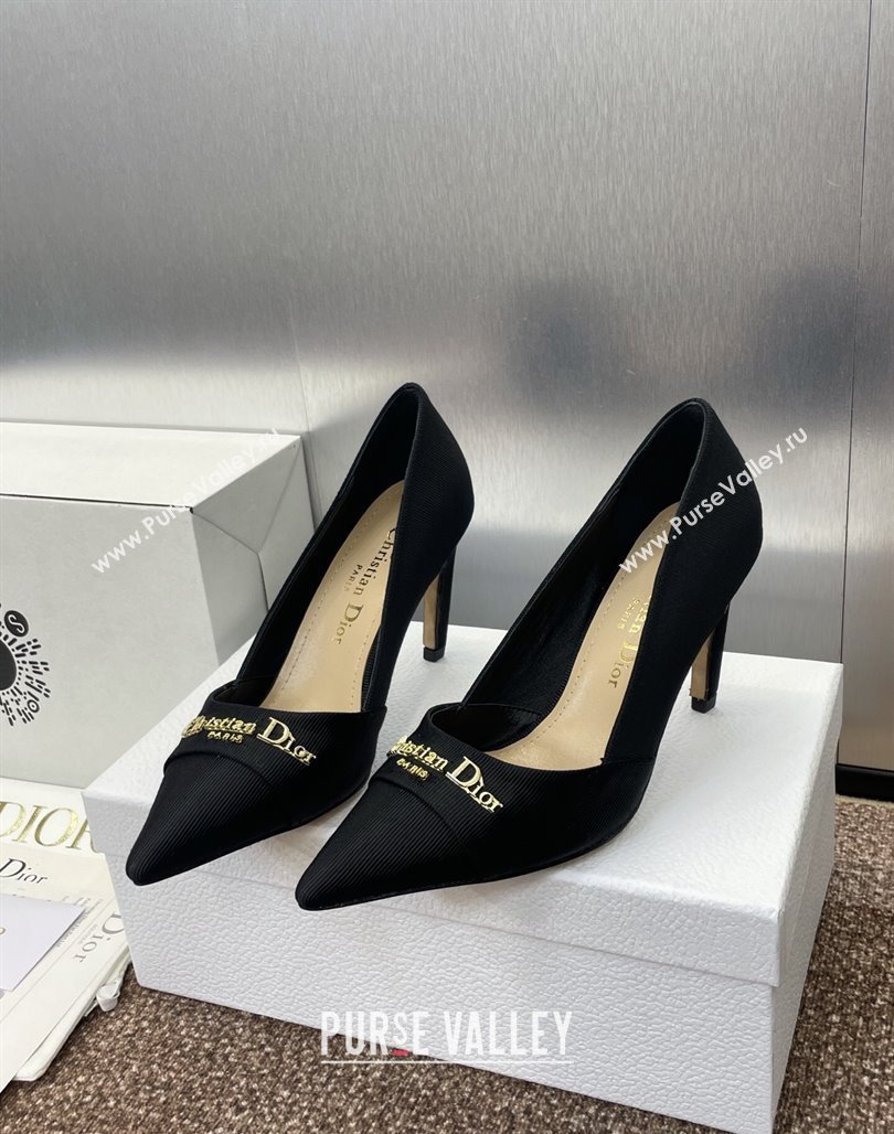 Dior My Dior Pumps 8cm in Moire Fabric Black 2025 (MD-250425019)
