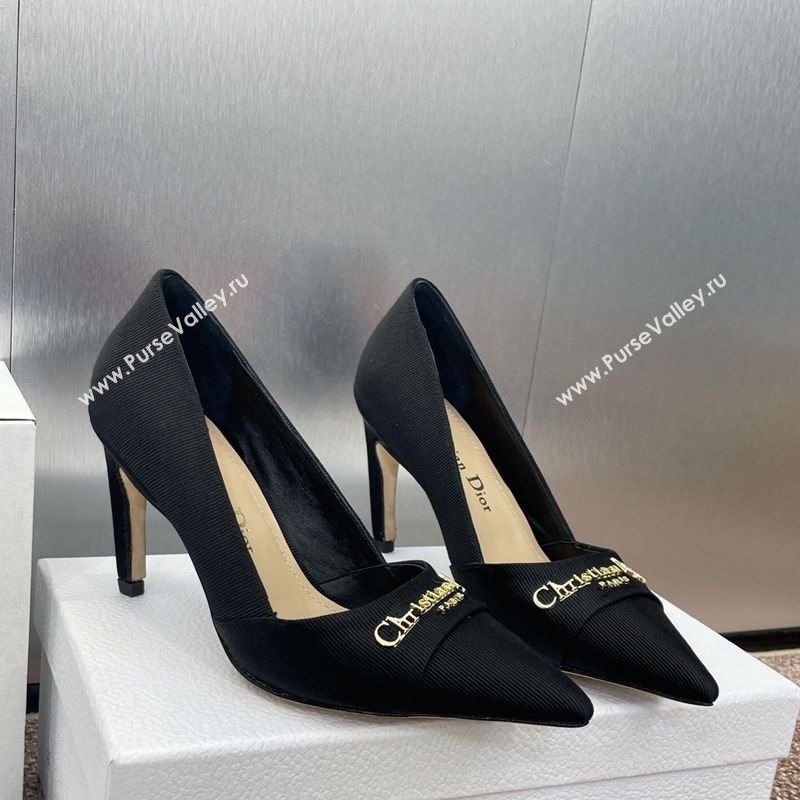 Dior My Dior Pumps 8cm in Moire Fabric Black 2025 (MD-250425019)