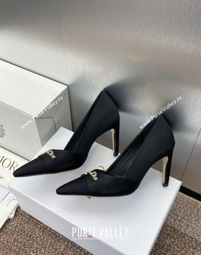 Dior My Dior Pumps 8cm in Moire Fabric Black 2025 (MD-250425019)