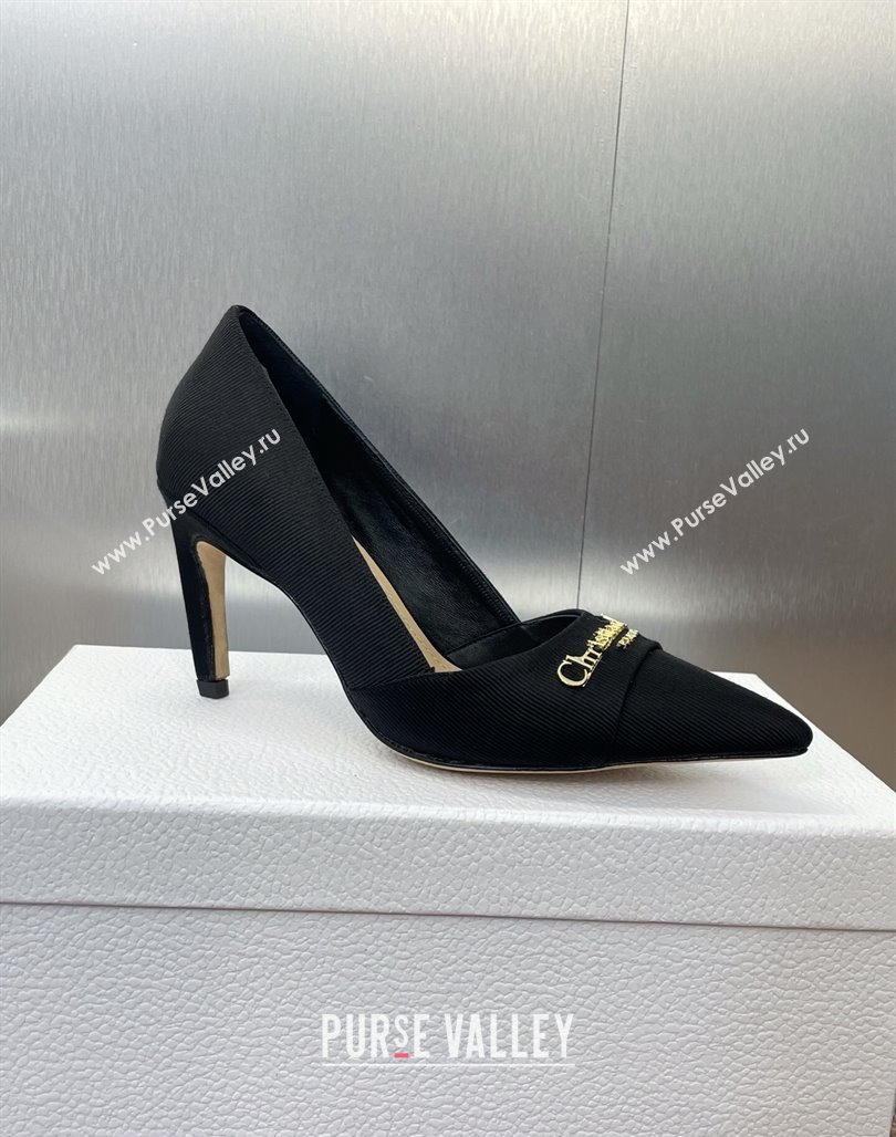 Dior My Dior Pumps 8cm in Moire Fabric Black 2025 (MD-250425019)