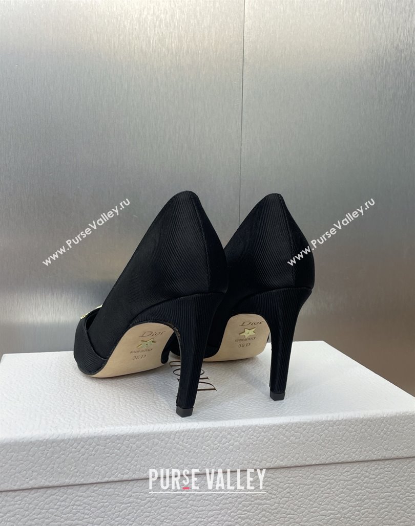 Dior My Dior Pumps 8cm in Moire Fabric Black 2025 (MD-250425019)