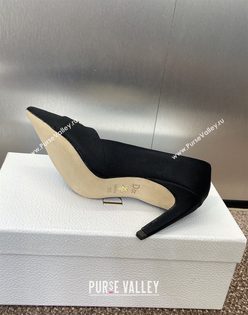 Dior My Dior Pumps 8cm in Moire Fabric Black 2025 (MD-250425019)