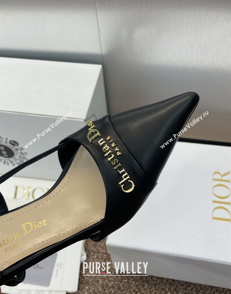 Dior My Dior Slingbacks Pump 5cm in Supple Calfskin Black 2025 (MD-250425023)