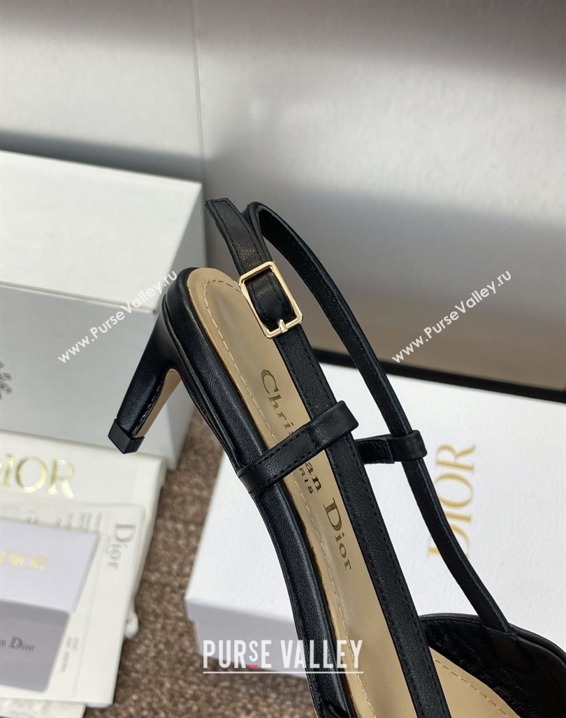Dior My Dior Slingbacks Pump 5cm in Supple Calfskin Black 2025 (MD-250425023)