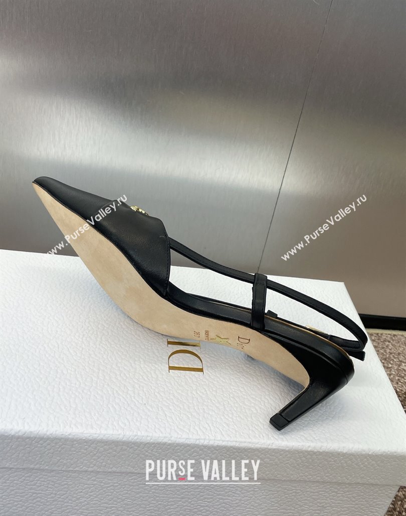 Dior My Dior Slingbacks Pump 5cm in Supple Calfskin Black 2025 (MD-250425023)