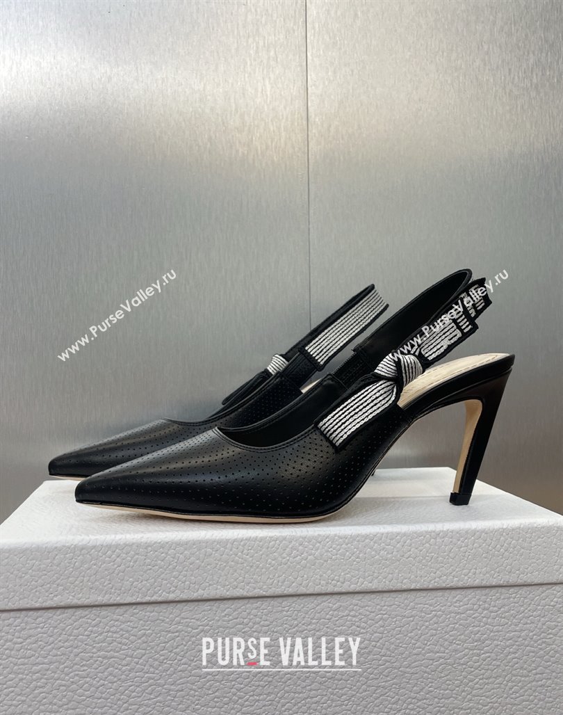 Dior Toujours Slingback Pumps 7cm in Perforated Supple Lambskin Black 2025 (MD-250425045)