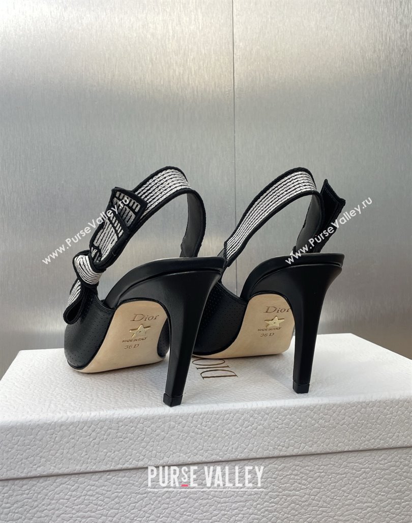 Dior Toujours Slingback Pumps 7cm in Perforated Supple Lambskin Black 2025 (MD-250425045)